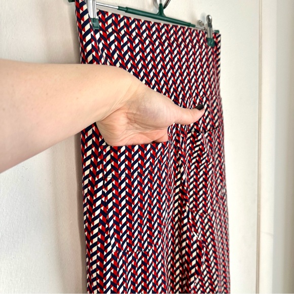 Cabi Kelly High Rise Wide Leg Patterned Crop Pants - Picture 8 of 11